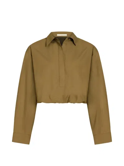 Marie Oliver Dallas Long-sleeve Polo Top In Brown