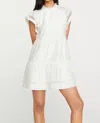 Marie Oliver Day Dress In Cool White In Multi