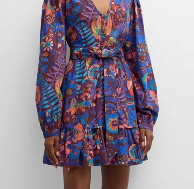 Marie Oliver Dedra Dress In Peacock Floral In Multi