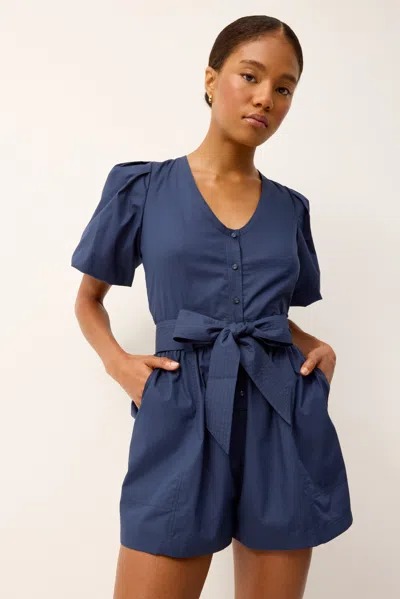 Marie Oliver Devin Romper In Blue