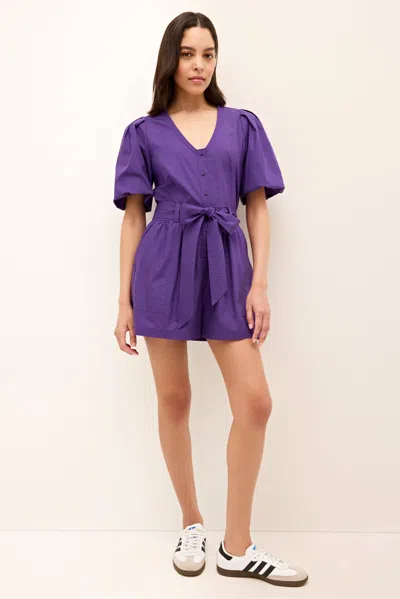 Marie Oliver Devin Romper In Purple