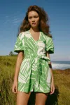 Marie Oliver Devin Romper In Verdant