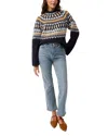 Marie Oliver Dion Patterned Sweater In Blue