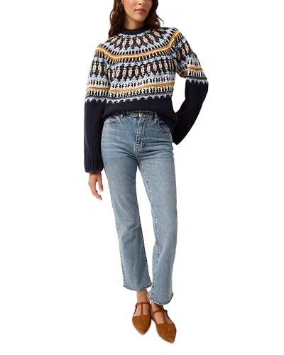 Marie Oliver Dion Patterned Sweater In Black