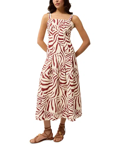 Marie Oliver Dixon Zebra-print Midi Dress In Multi