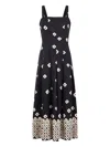 Marie Oliver Dixon Pleated Print Midi Dress In Blue