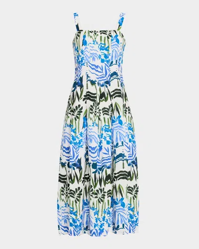 Marie Oliver Dixon Sleeveless Square-neck Midi Dress In Monsoon Meadow