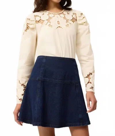 Marie Oliver Dori Top In Turtledove In Blue