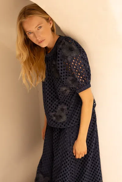 Marie Oliver Doro Top In Indigo