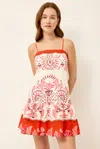 Marie Oliver Eileen Ruffled Mini Dress In Multi
