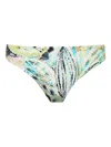 Marie Oliver Elle Floral-print Bikini Bottoms In Green