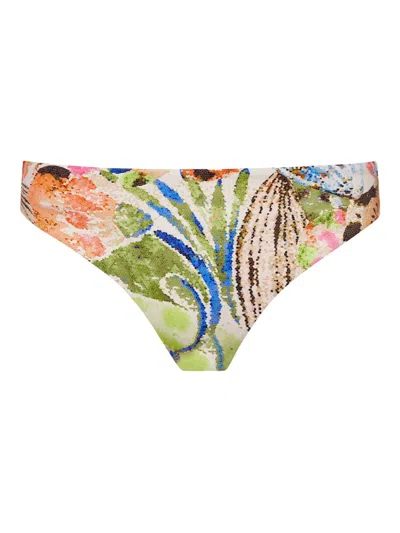 Marie Oliver Elle Floral-print Bikini Bottoms In Bellini
