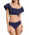 Marie Oliver Elle Swim Bottom In Naval In Blue