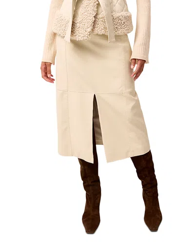 Marie Oliver Elliott Faux Leather Skirt In Neutral