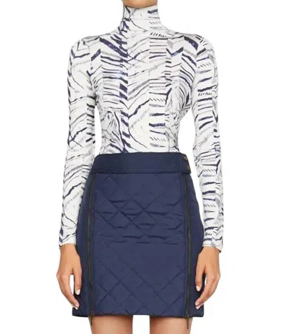 Marie Oliver Eloise Top In Ivory Zebra In White