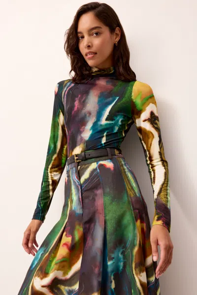 Marie Oliver Eloise Printed Shirt Top In Multicolor