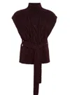 Marie Oliver Emerson Popover Blouse In Walnut In Brown