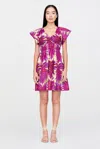 Marie Oliver Emilia Mini Dress In Boysenberry Tie Dye Purple In Boysenberry