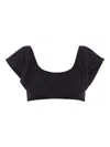 Marie Oliver Emily Ruffle-detail Swim Top In Black