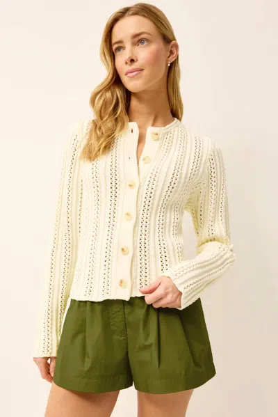Marie Oliver Emory Cardigan In Ivory In White