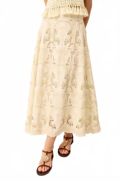 Marie Oliver Emryn A-line Maxi Skirt In Shore In Neutral