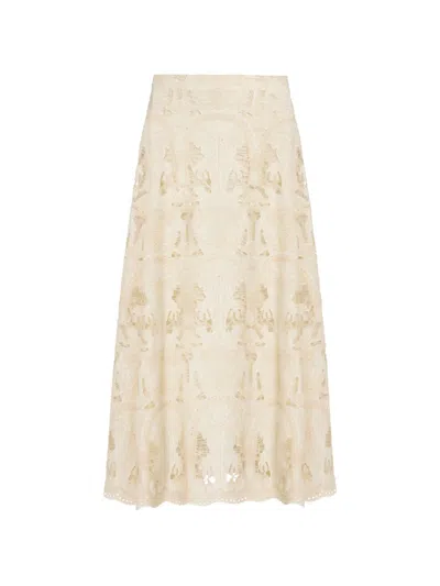 Marie Oliver Emryn Midi Skirt In Neutral