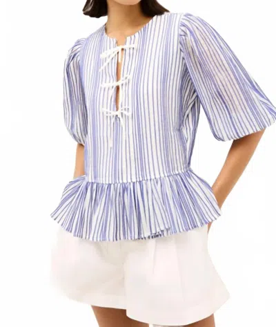 Marie Oliver Estella Blouse In Dazzling Stripe In Blue