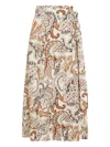 Marie Oliver Estine Wrap Midi Skirt In Neutral