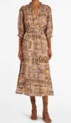 Marie Oliver Estine Wrap Skirt In Amethyst Tile In Multi