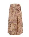 MARIE OLIVER ESTINE WRAP SKIRT IN AMETHYST TILE