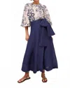 Marie Oliver Estine Wrap Skirt In Patriot Navy In Multi