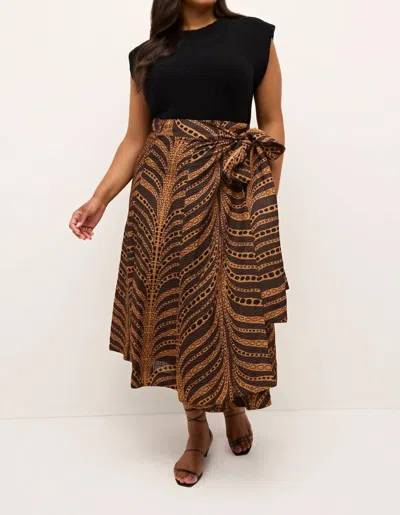 Marie Oliver Estine Wrap Skirt In Tigris In Multi