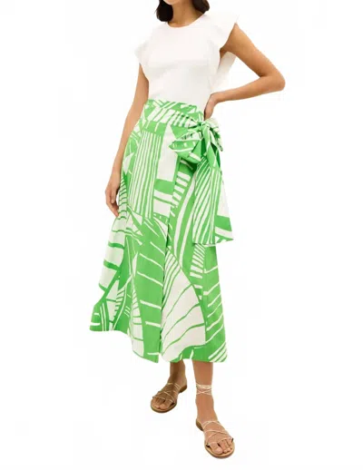 Marie Oliver Estine Wrap Skirt In Verdant In Green