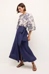 Shop Marie Oliver Estine Wrap Skirt In Patriot
