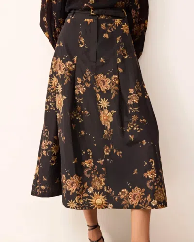 Marie Oliver Faith Midi Skirt In Gilded In Brown