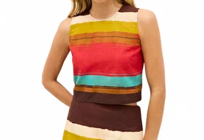 Marie Oliver Fallon Crew Neck Sleeveless Top In Multi