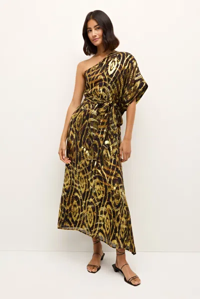 Marie Oliver Farrow Dress In Gold