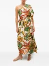 Marie Oliver Farrow One-shoulder Maxi Dress In Multi