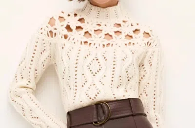 Marie Oliver Flora Sweater In Winter White In Nude