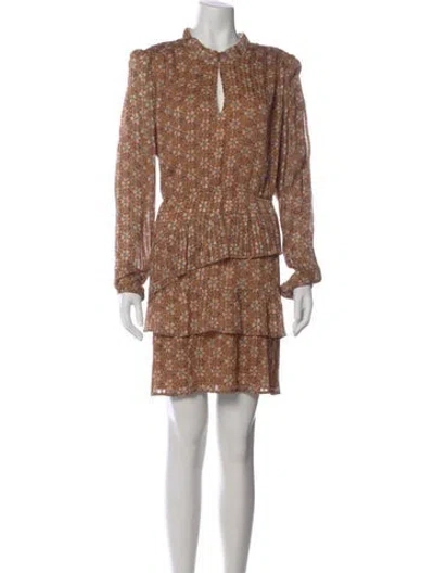 Pre-owned Marie Oliver Floral Print Mini Dress In Multi