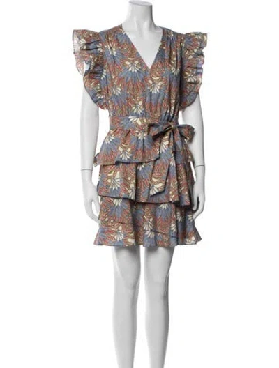 Pre-owned Marie Oliver Floral Print Mini Dress In Multi