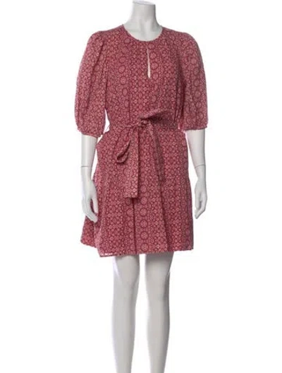 Pre-owned Marie Oliver Floral Print Mini Dress In Pink