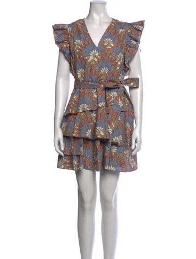 Pre-owned Marie Oliver Floral Print Mini Dress In Pink