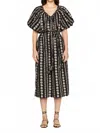 Marie Oliver Foster Midi Dress In Racen Rows In Multi