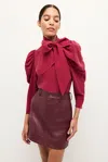 Marie Oliver Gabriella Blouse In Garnet In Garnet