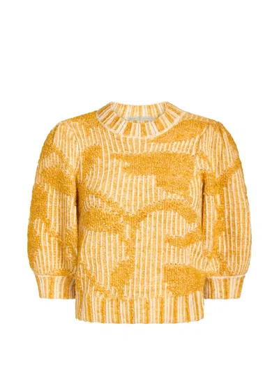 Marie Oliver Gail Bouclé-knit Sweater In Yellow