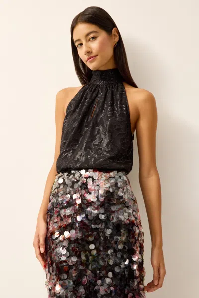 Marie Oliver Goldie Halter Blouse In Black