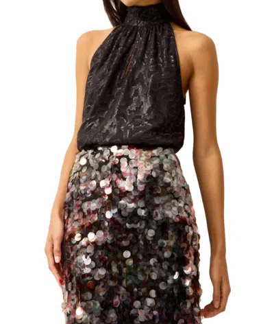 Marie Oliver Goldie Halter Blouse In Black