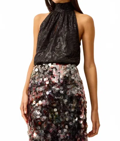 Marie Oliver Goldie Halter Blouse In Black