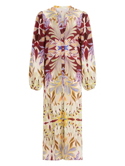 Marie Oliver Gregory Floral-print Puff-sleeve Dress In Multi